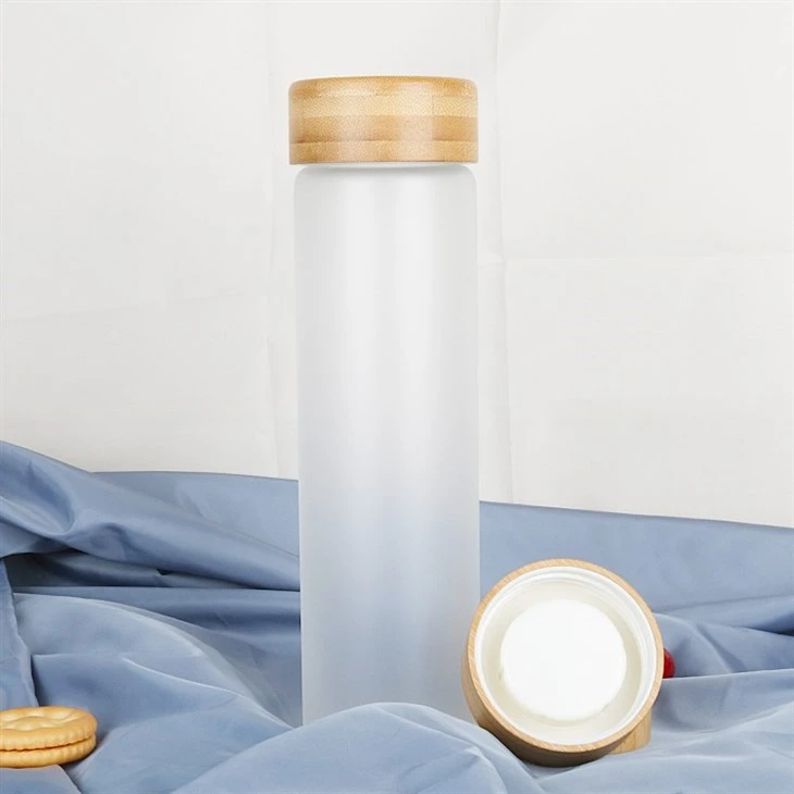 550ml Cheap Price Custom Logo Frosted Glass Water Bottle